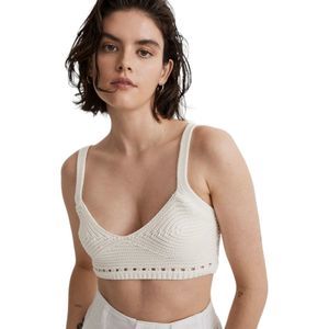 Madewell NWT Crochet Sweater Bralette Size XS in Lighthouse NL076